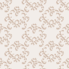 Seamless wallpapers in the style of Baroque . Modern texture illustration