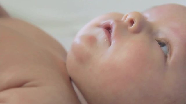 Cooing Baby Close-Up