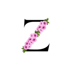 Letter Z floral ornament