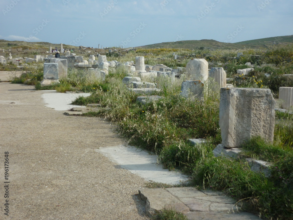 Wall mural délos, cyclades, grèce