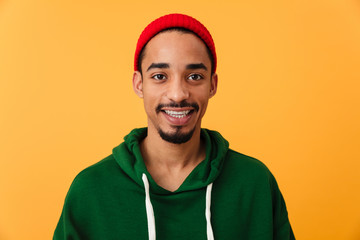 Fototapeta premium Portrait of a smiling young afro american man