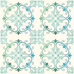 Watercolor seamless wallpapers in the style of Baroque . Illustration