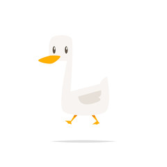 Cute duck cartoon vector
