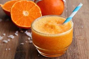 Healthy with orange smoothie