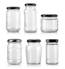 glass jar isolated