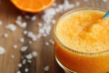 Healthy with orange smoothie