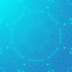 Structure molecule atom dna and communication background. Concept of neurons. Connected lines with dots. Illusion nervous system. Medical scientific illustration backdrop.