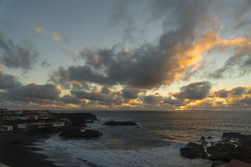 The beach Punta Larga near Fuencaliente de la Palma at sunset