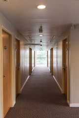 Fire exit light sign.