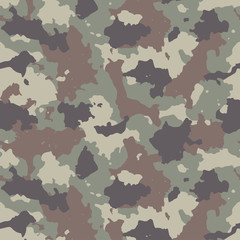 Camouflage seamless pattern. Trendy style camo, repeat print. Vector illustration.