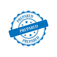 Prepared blue stamp illustration