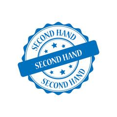 Second hand blue stamp illustration
