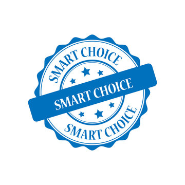 Smart choice blue stamp illustration