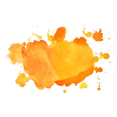 Abstract isolated colorful vector watercolor stain. Grunge element for paper design. Vector illustration