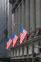 Fototapeta premium Wall Street Flags