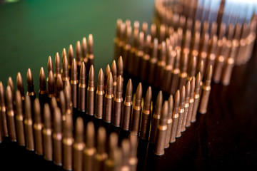 Peace written with bullets