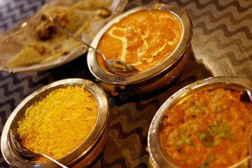 Indian food - tikka masala and butter chicken