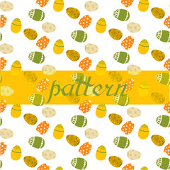 Seamless pattern with Easter eggs. Vector illustration.