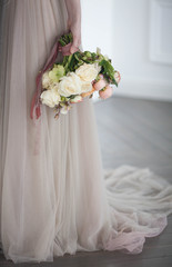 Delicate Bridal bouquet of pastel shades