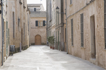 Fototapeta na wymiar Empty Street; Alcudia; Majorca