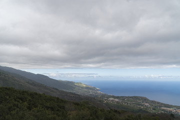 Fototapeta na wymiar View over Los Cancajos an Santa Cruz de la Palma at La Palma / Canary Islands