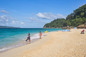 Puka Shell beach in Boracay, Philippines
