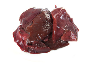 raw liver isolated