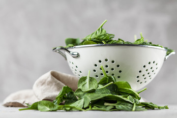 Baby spinach leaves