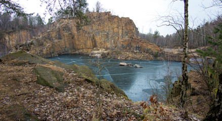 Abandoned quarry in Konigshain