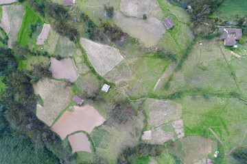 Fields aerial view