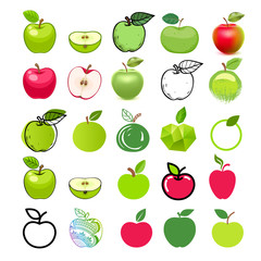 Apple icons big set. Different styles.
