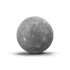 Mercury Planet on white. 3D illustration