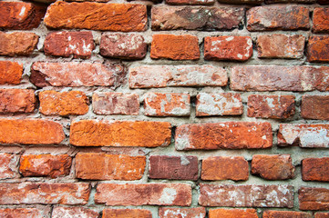 The texture of red beautiful brick wall