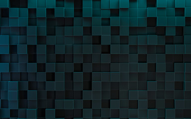 Abstract futuristic cubes background. 3d illustration