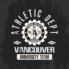 Vintage print design on t-shirt