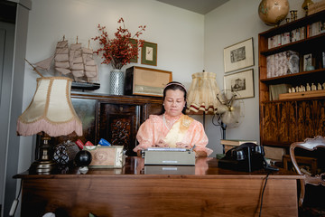 women wear Thailand National Costume