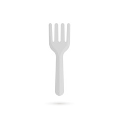 silver fork icon with shadow