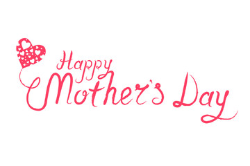 Happy Mothers Day Caligraphy Background Vector Illustration
