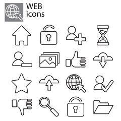 Web icons set - Basic web icons, web communication
