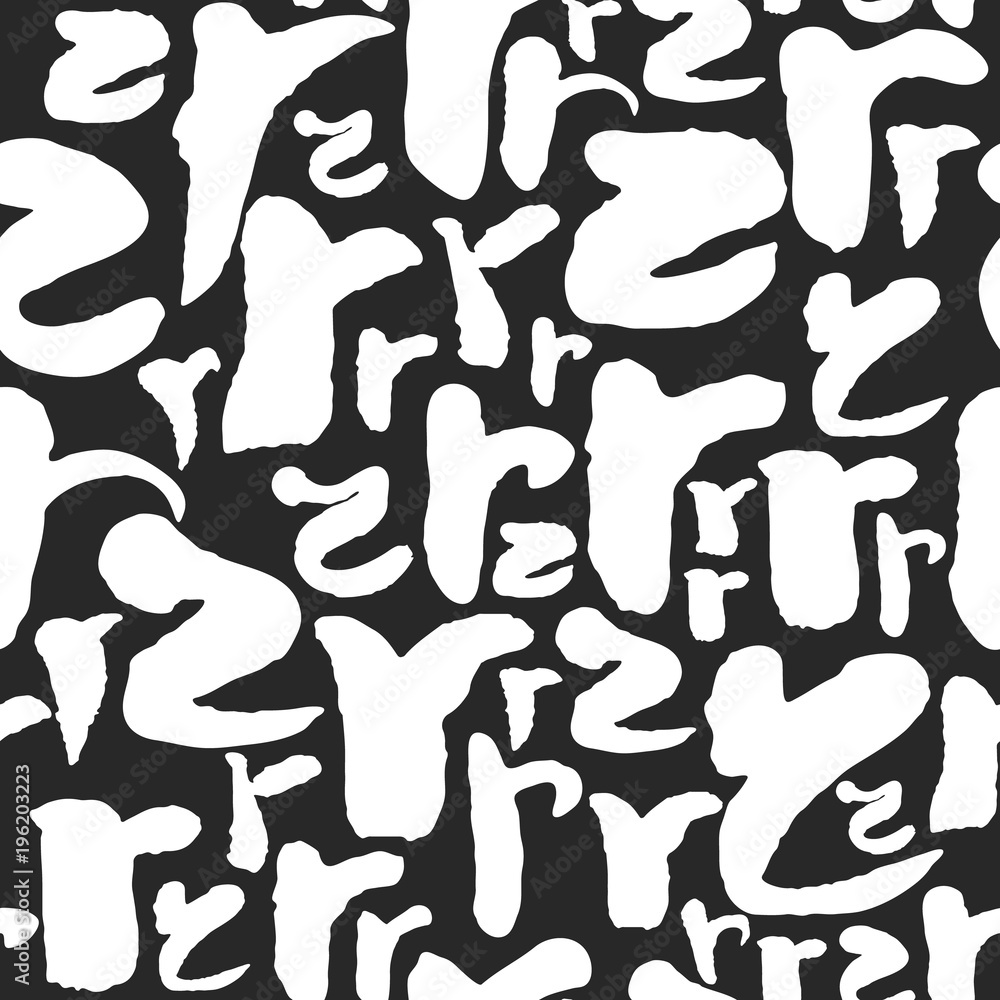 Poster vector pattern with calligraphy letters r