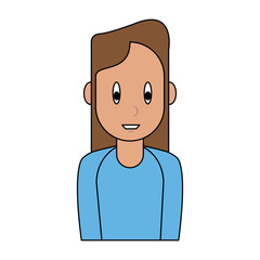 Young woman cartoon vector illustration graphic design