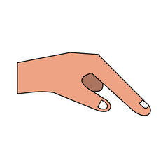 Hand with palm open vector illustration graphic design