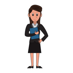 Business woman cartoon vector illustration graphic design