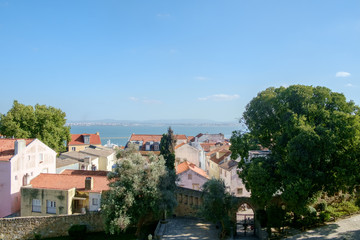 Fototapeta na wymiar Lisbon Castle View towards the Water