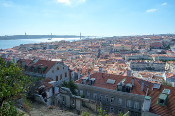 Fototapeta na wymiar View from Lisbon Castle