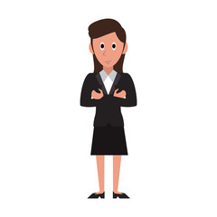 Business woman cartoon vector illustration graphic design