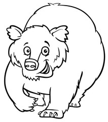 cartoon bear animal character coloring book