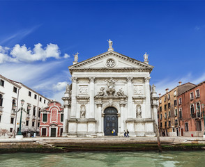 Fototapeta na wymiar Church of San Stae in the district of Santa Croce, Venice, Italy