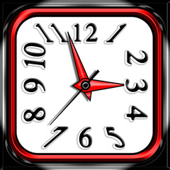 Clock face with modern design