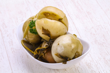 Pickled green tomato